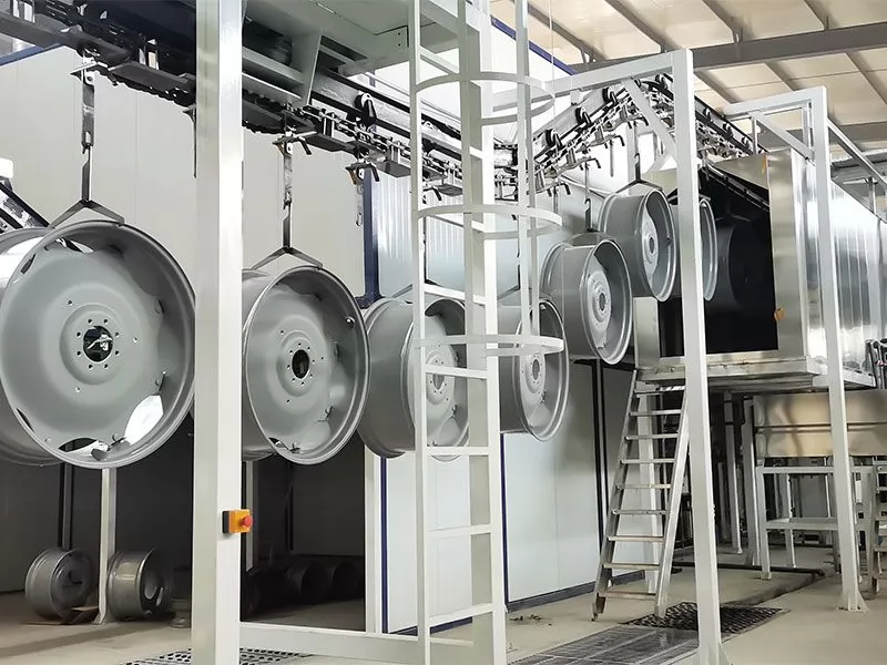 Large Automatic Powder Coating Line with Electrophoresis Treatment and Robot Application