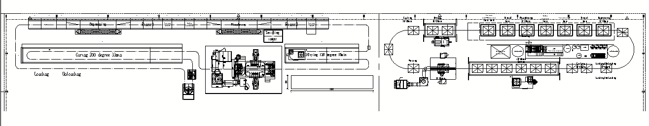 Automatic Powder Coating Line With Immersion Tank/Spray Pretreatment And Electric Chain Hoist