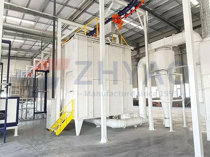 Automatic Powder Coating Line With Immersion Tank/Spray Pretreatment And Electric Chain Hoist