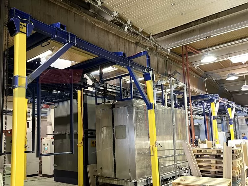 Automatic Powder Coating Line with Shot Blasting Pretreatment and Power&Free Conveyor