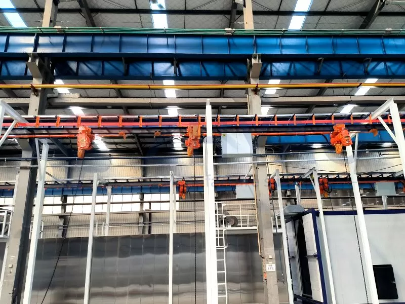 Semi-Automatic Liquid Painting Line With Electric Hoist Chain