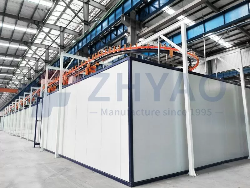 Semi-Automatic Liquid Painting Line With Electric Hoist Chain