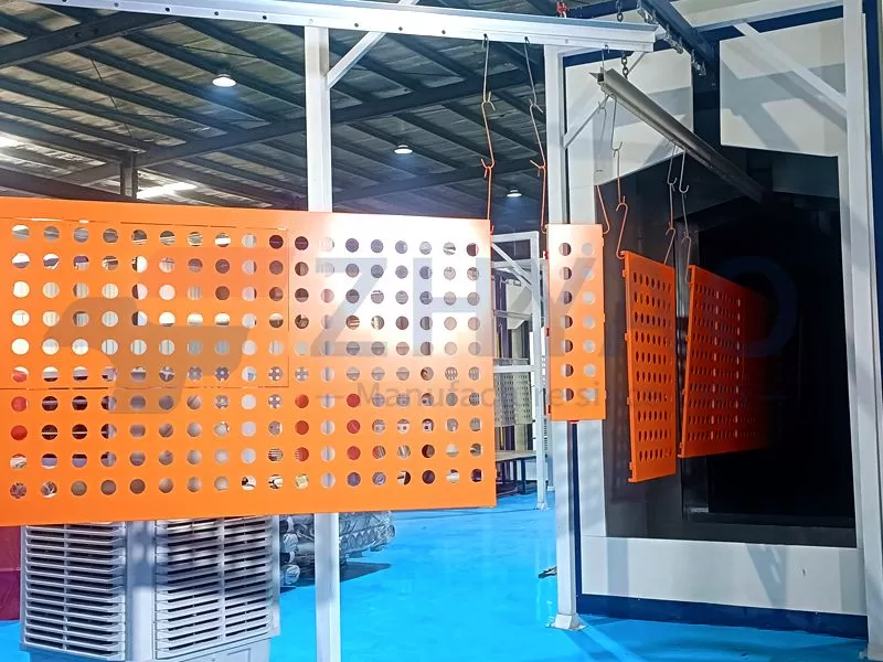 Manual Liquid Painting/Powder Coating Line With Ground Rail