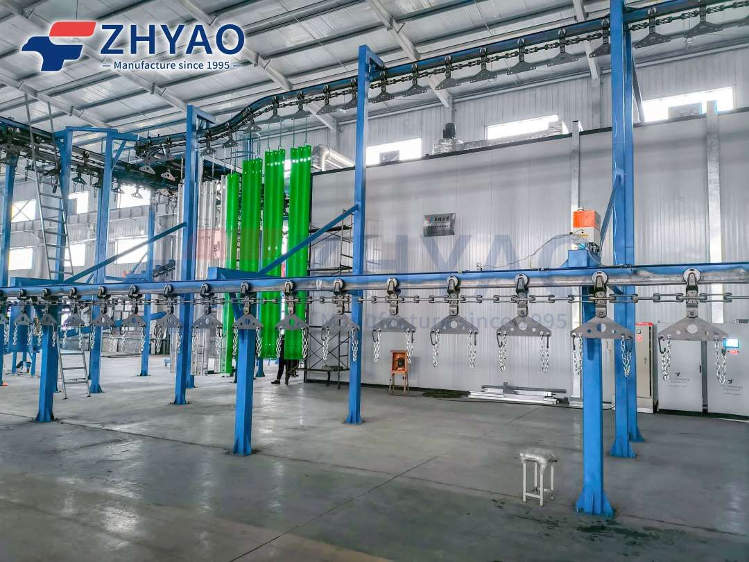 Application of spraying equipment in wire mesh products